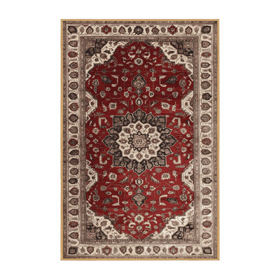 Machine Washable Persian Brown Area Rug