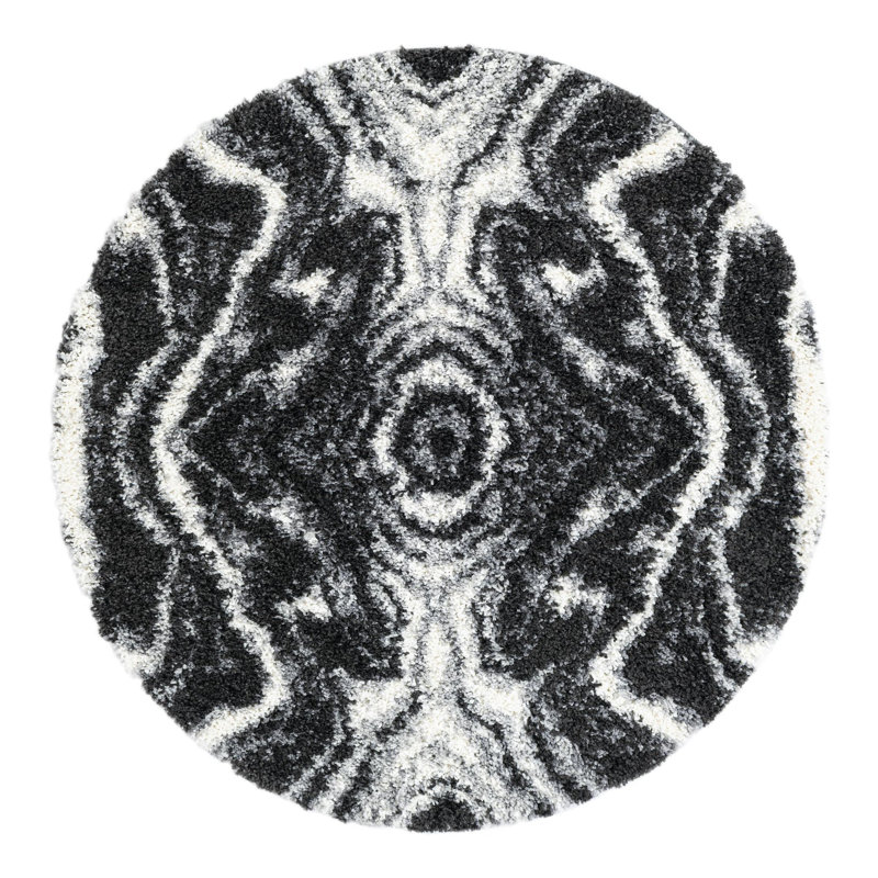 Adilkhan Ikat Indoor Rug, Round 5'3"