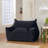 Large Velvet Bean Bag Chair Lounge Floor Chair Memory Foam Filled with Solid Microfiber Cover-1931123597