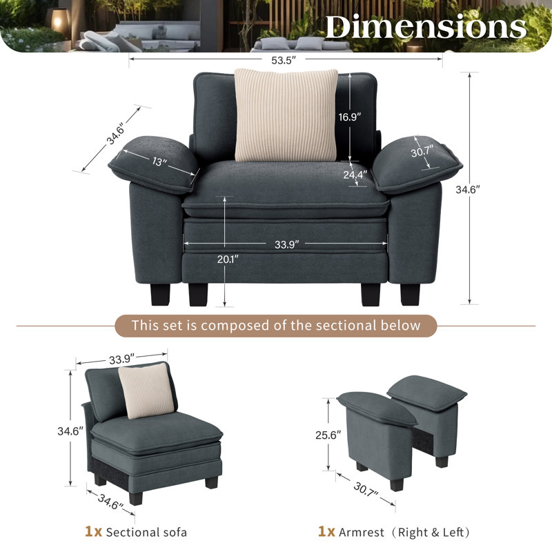 Upholstered Accent Chair, Navy Chenille