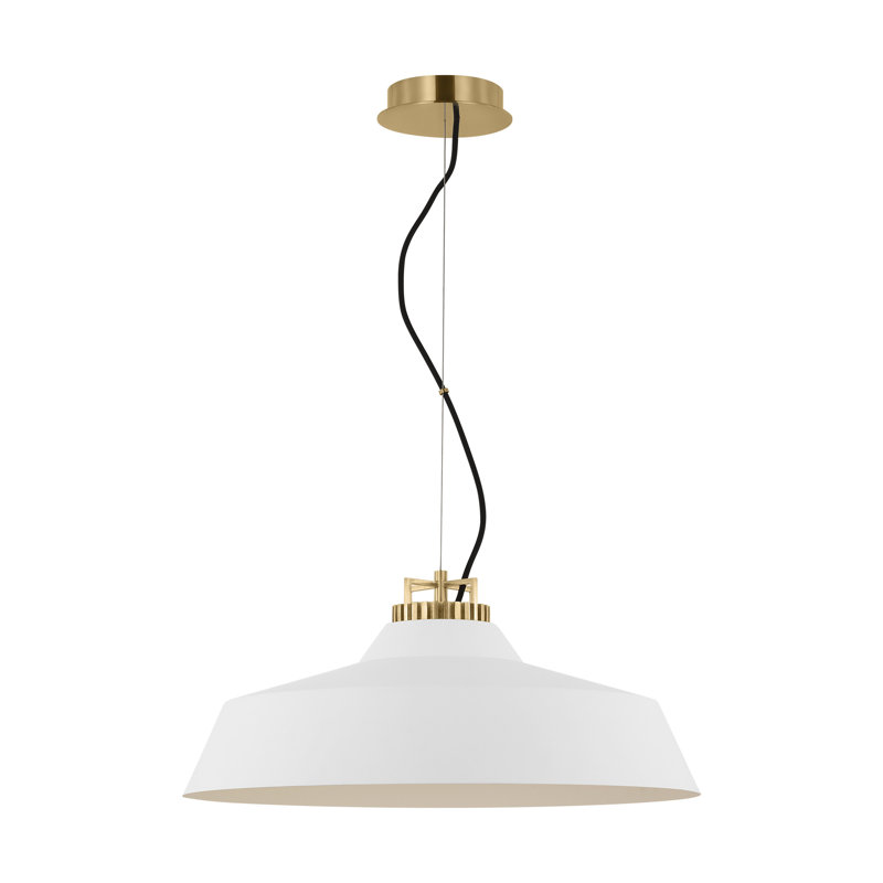 Forge 1 - Light LED Pendant, 10.7" H x 24" W x 24" D, Matte White