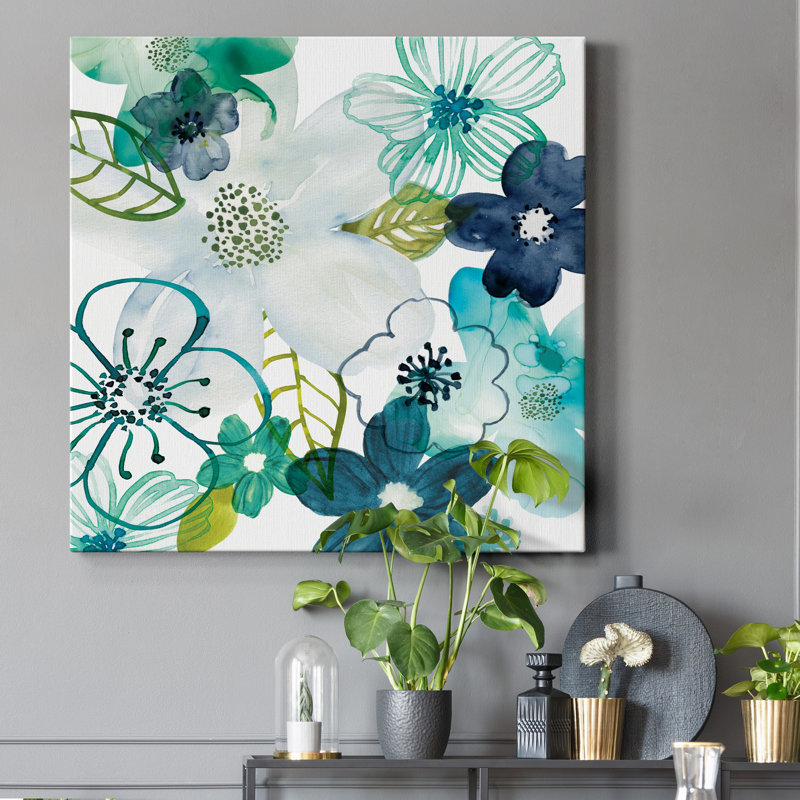 Layers of Summer - Reproduction d'art sur toile tendue, H 32 po x l 32 po x P 1 po