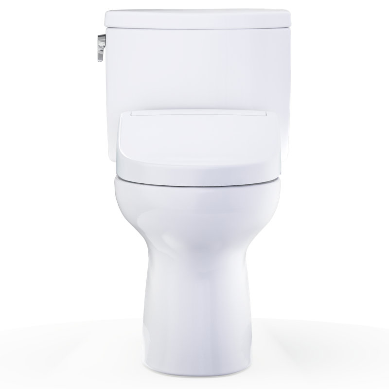 TOTO® WASHLET+® Drake® II 1G® Two-Piece Elongated 1.0 GPF Toilet and WASHLET+® S5 Bidet Seat, Cotton White - MW4543446CUFG#01