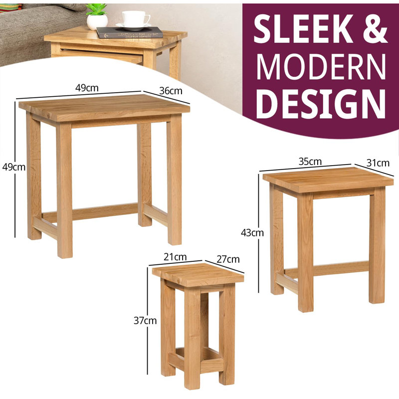 Farris Solid Wood Nesting Tables