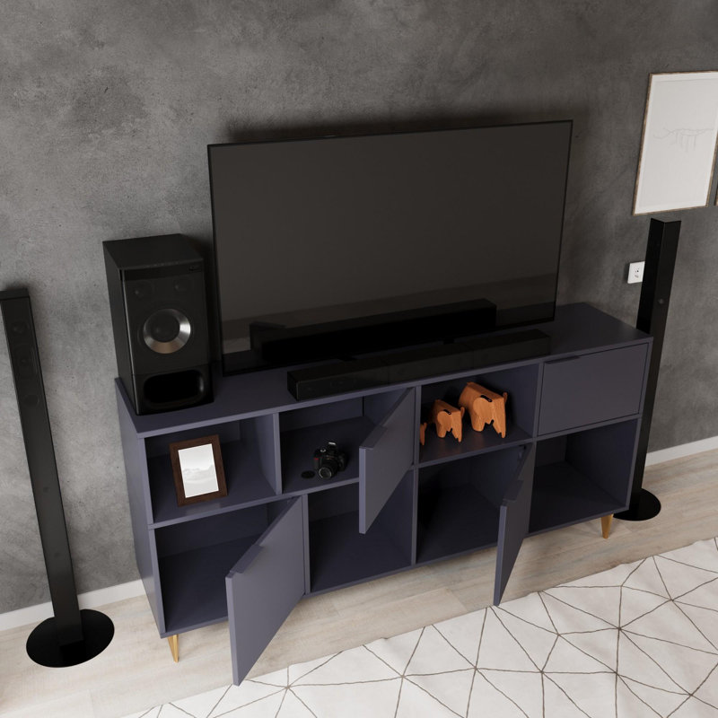 Meuble télé Lekhraj, Anthracite
