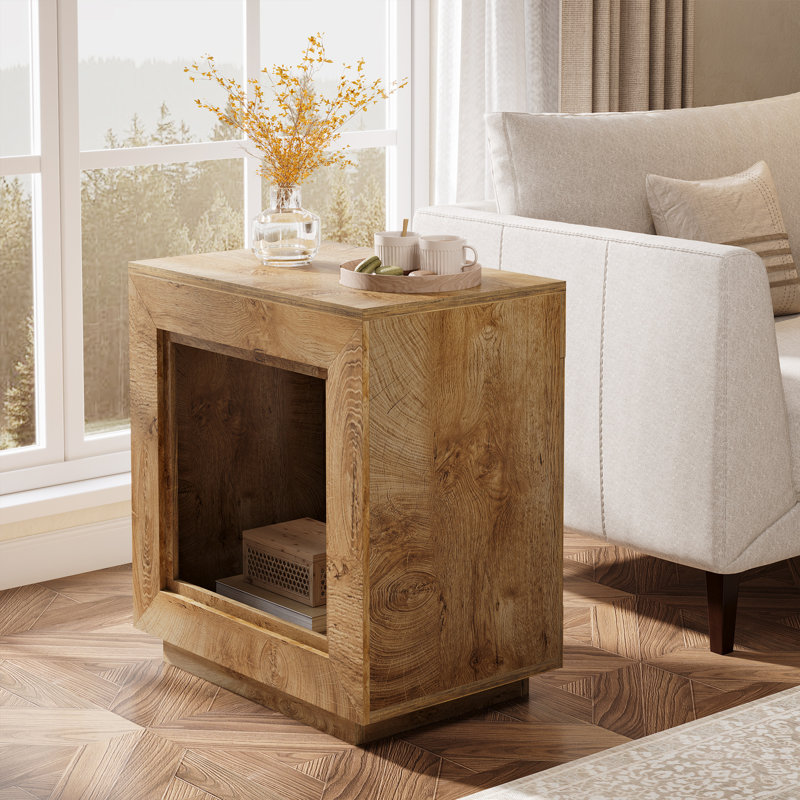 24" Farmhouse Square End Table, Natural
