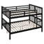 Lit superposé double au-dessus de double avec échelle pour chambre à coucher, mobilier de chambre d'amis - espresso