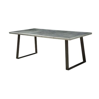 ACME Kaylia Dining Table, Aluminum & Gunmetal