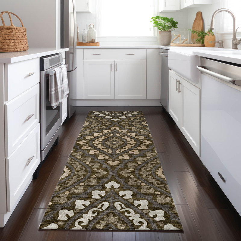Alleigha Washable Moroccan Indoor / Outdoor Rug, Runner 2'3" x 7'6"