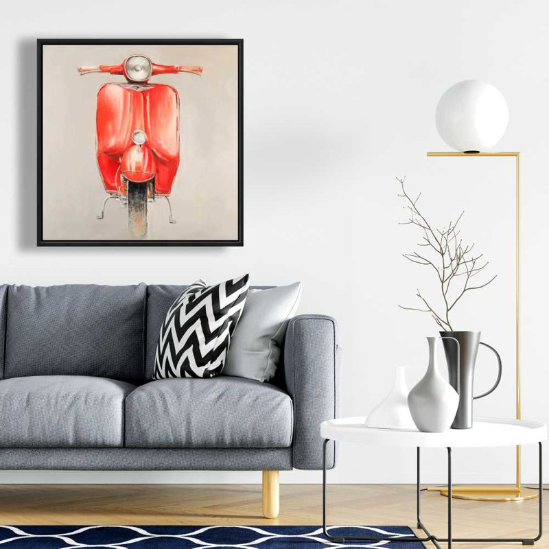 Petit canevas rouge | Art de moto rouge