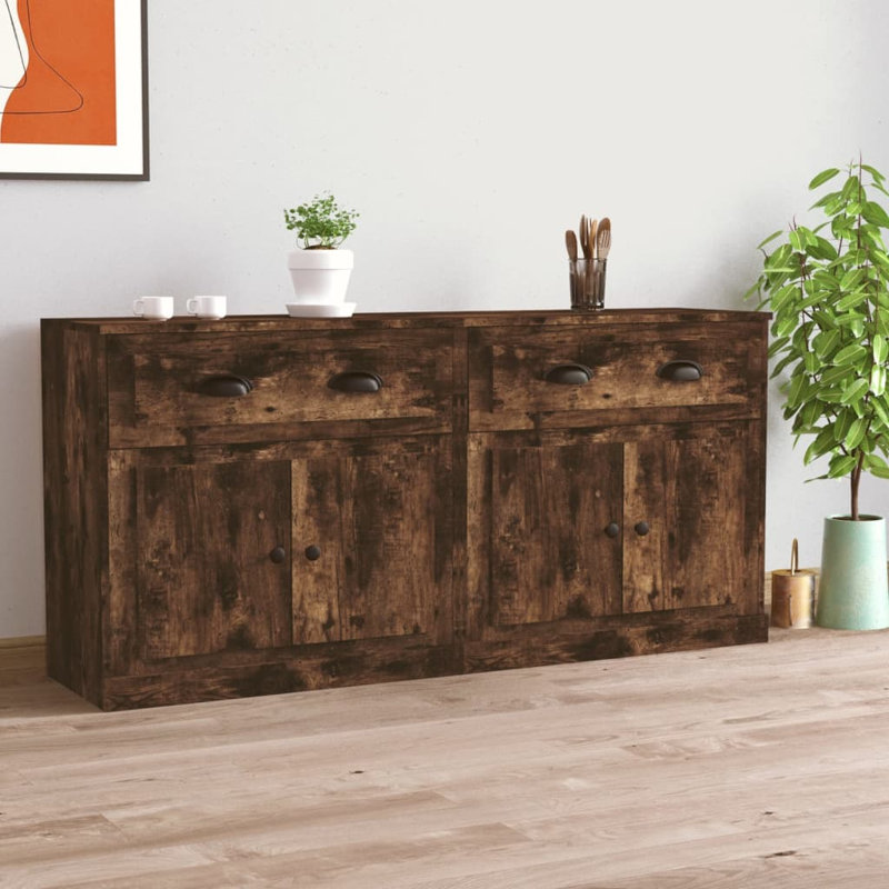 Huya Display Cabinet, Smoked Oak