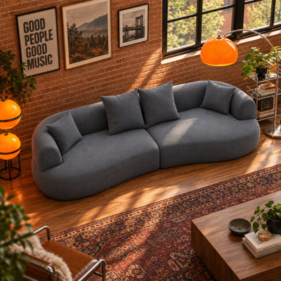 Upholstered 122 " Sherpa Sectional