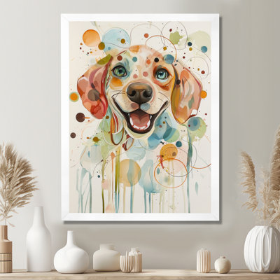 Happy Hound Beagle Dog I - Dog Beagle Wall Art Living Room