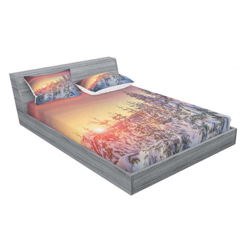 Microfiber Sheet Set, Queen Sheet Set with Fitted Sheet