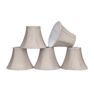 5'' H Faux Linen Textured Fabric Bell Lamp Shade