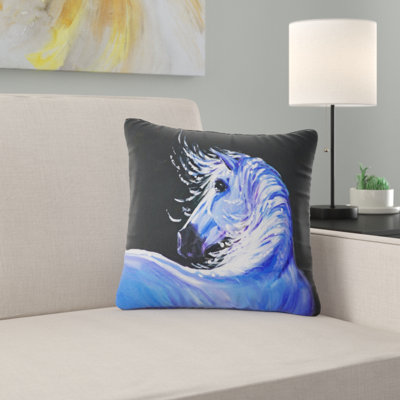 Abstract Horse Acrylic Art Pillow