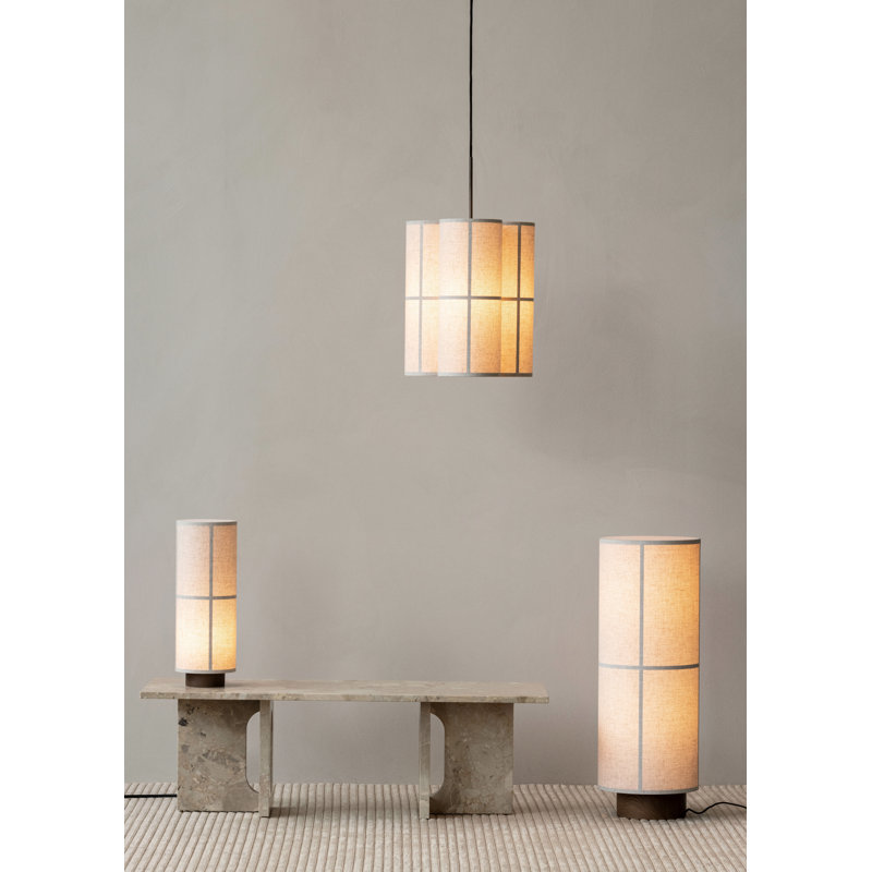 Hashira 3 - Light Pendant, 23.6" H x 14.6" W x 14.6" D, Raw