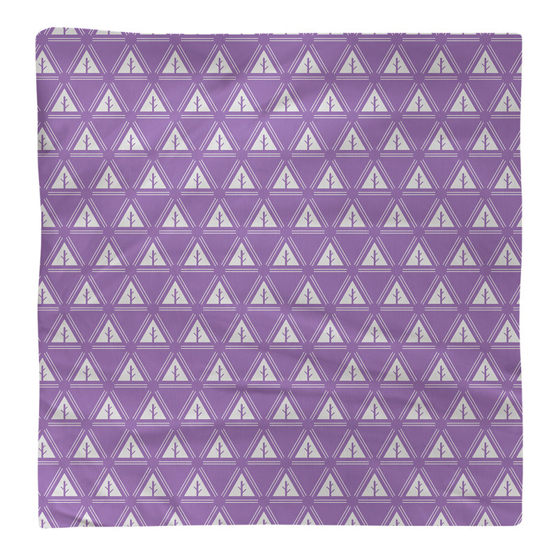 Serviette de coton à arbre minimaliste deux couleurs Barbra, H 0,1 po x l 22 po x P 22 po, Violet / Blanc, Polyester sergé