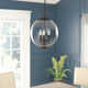 Patterson 3 Light Metal Dimmable Globe Chandelier