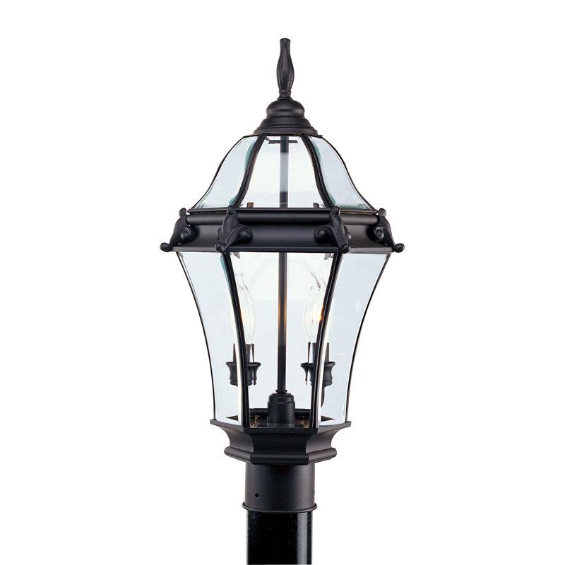 Tête de lanterne câblée à 1 lumière H 21 po Eberhardt, Bronze