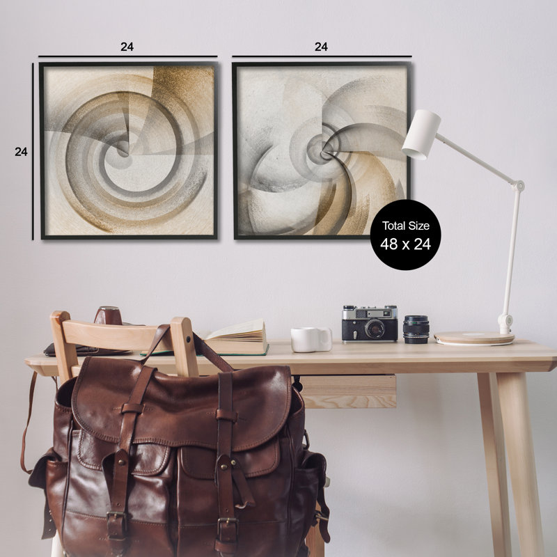 «Stupell Industries Spinning Vortex Abstractions», ensemble de 2 giclées par Noah Bay, H 24 po x l 24 po