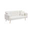 Canapé-lit 71,7 pouces en molleton beige, accompagné de deux coussins décoratifs luxueux pour un confort accru-423762019