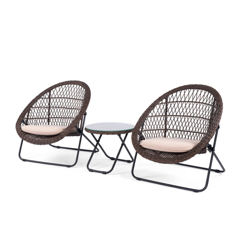 Saliah 2 - Person Patio Conversation Set with Cushions