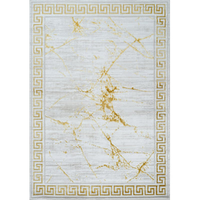 GLORY RUGSAreaRugsMarbleCreamGoldCarpetModernAbstractRugLivingRoomDiningBedroomRug