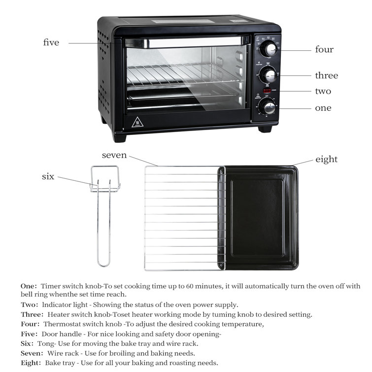 Courant Countertop French Door Convection Toaster Oven & Broiler