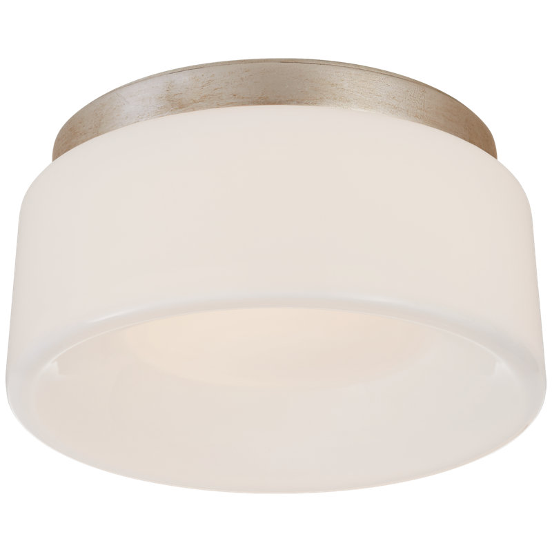 Barbara Barry Halo 5.5" Solitaire Flush Mount, Burnished Silver Leaf