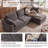 4 - Piece Teddy Modular Sectional Sofa Cloud Couch with Ottoman and 2 Storage Side Table-793588773-798281544