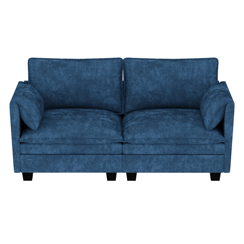 74.27"" Loveseat Sofa, Blue