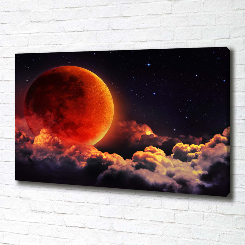Moon Eclipse - No Frame Print on Canvas