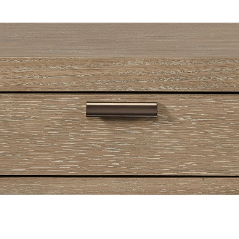 Console incurvée à 1 tiroir - Caramel