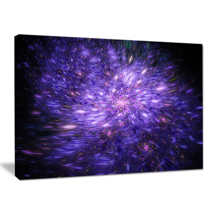 « purple fireworks on black », reproduction d’impression sur toile tendue
