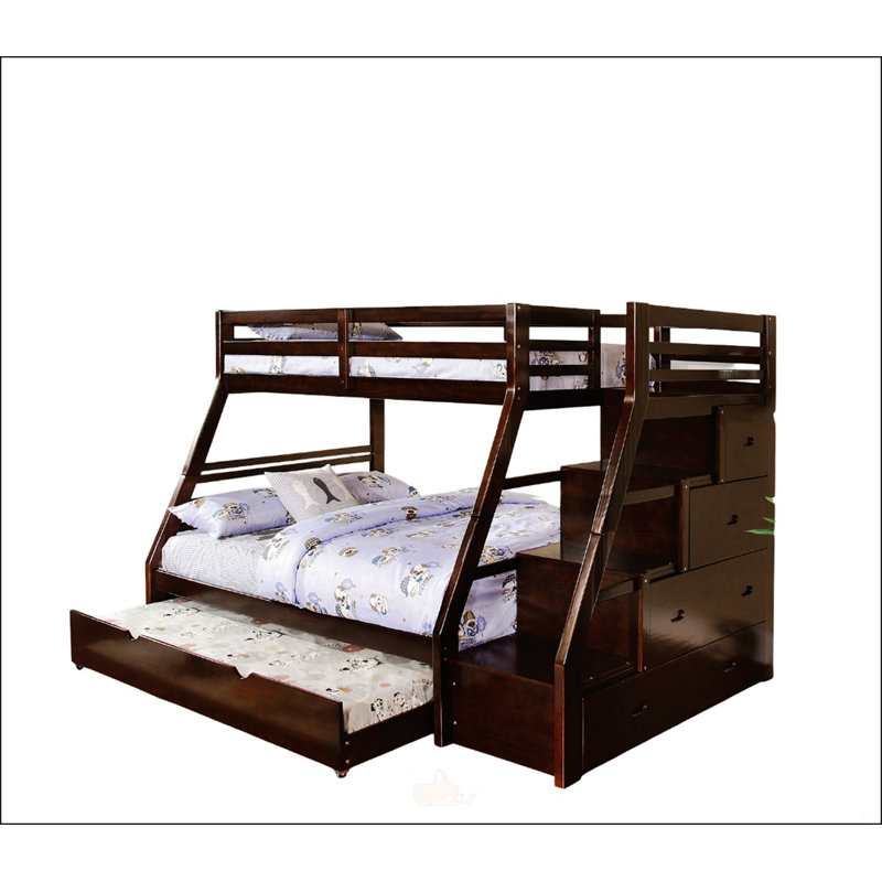 Transitional Style Twin Over Full Bunk Bed