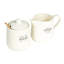 Charming Stoneware Creamer & Sugar Pot Set With Spoon