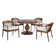 Chaise avec accoudoirs en bois massif Guinevere