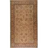 Wool Oriental Area Rug in Gold
