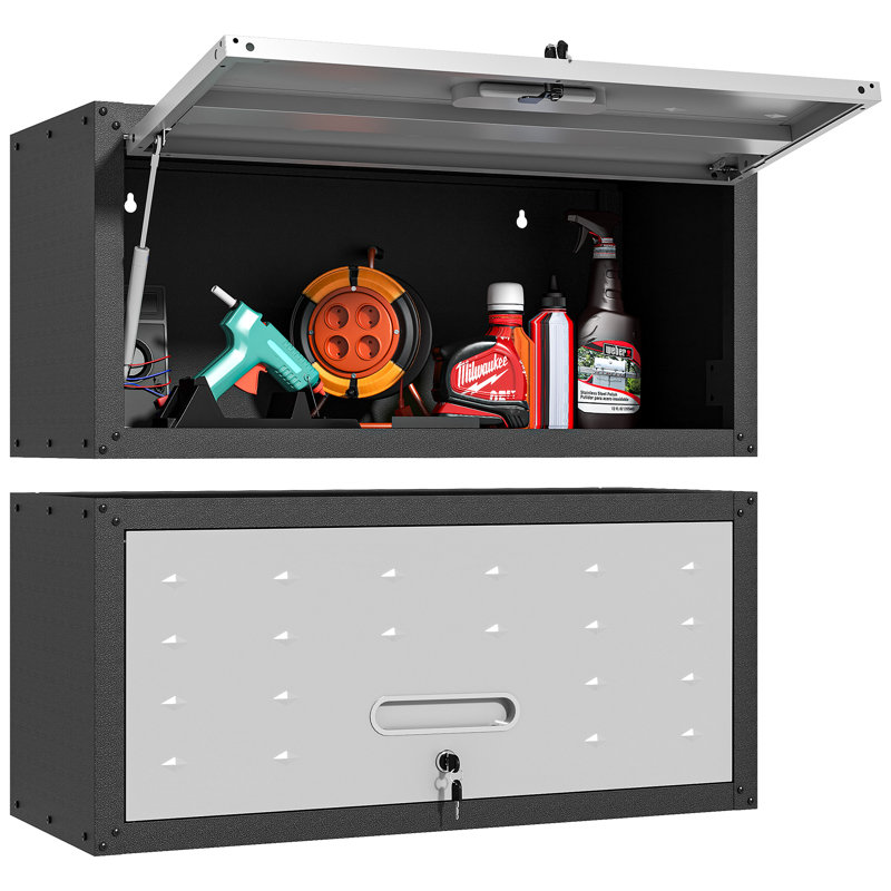 Metal Single Storage Cabinet ( 34.5cm H x 75cm W x 30cm D), Grey