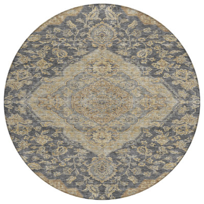 Celia Gray Washable Indoor-Outdoor Rug - 