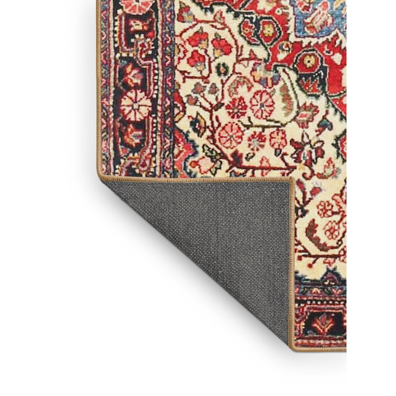 Tapis mehroon/jaune traditionnel Thies, Rectangle 2 pi x 4 pi