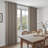 Linen Textured Farmhouse Semi Sheer Window Curtain,Back Tab Hooks Drapes,Pleated Heading Tape (Set of 2 With Hooks)-810861367-810861362