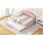 Lit de jour double avec revêtement rose pâle et couchette polyvalente - Charmant revêtement rembourré-1445822266