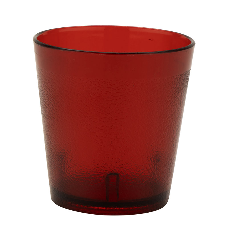GET Gobelets de restaurant en plastique robustes, Rouge, Verre à vin