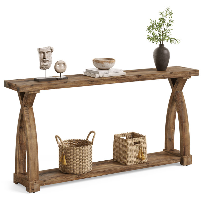 160cm Solid Wood Console Table, Natural