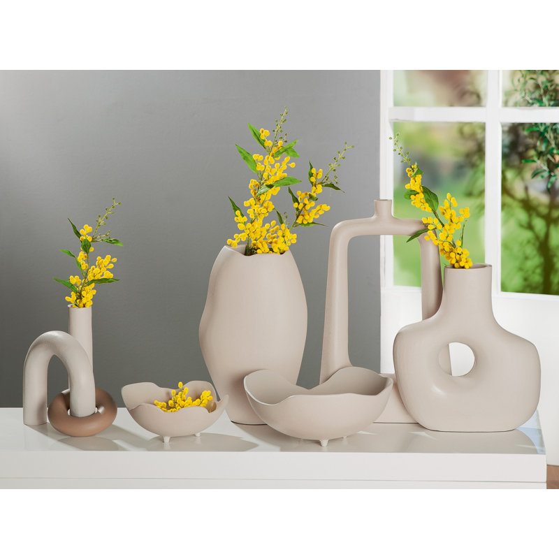 Bernalee Handmade Aluminum Table Vase, Off-White