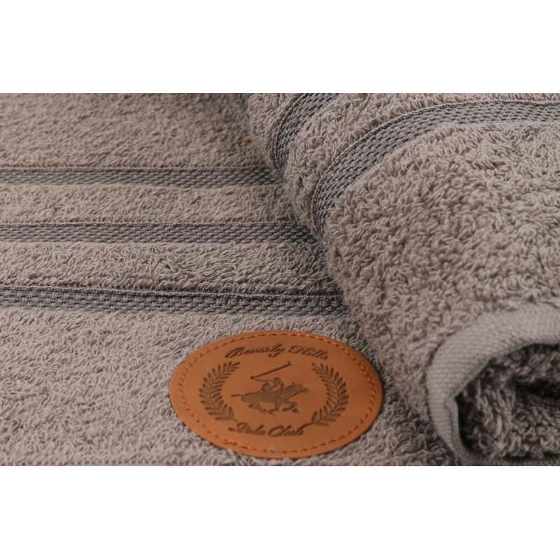 Serviette 100% coton, Gris, Serviettes de bain - paquet de 2