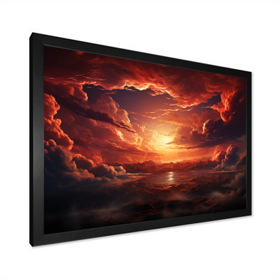Coucher de soleil sur le feu, art mural Sky