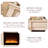 Beige Solid Wood Freestanding Fireplace